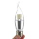 Dimmable E27 E14 E12 7W 60 SMD 3014 LED Pure White Warm White Sliver Candle Light Lamp Bulb AC110V