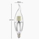 Dimmable E27 E14 E12 7W 60 SMD 3014 LED Pure White Warm White Sliver Candle Light Lamp Bulb AC110V