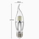 Dimmable E27 E14 E12 7W 60 SMD 3014 LED Pure White Warm White Sliver Candle Light Lamp Bulb AC110V