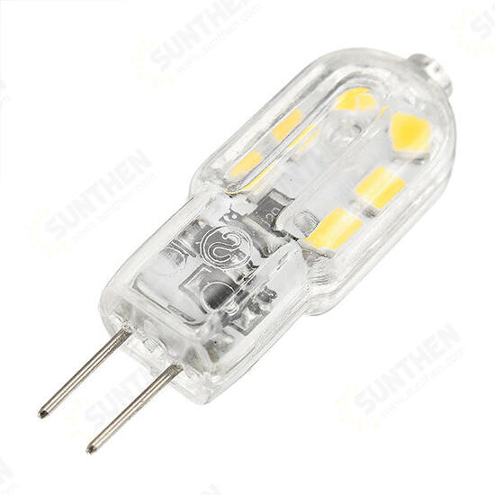 Dimmable G4 2W SMD2835 Warm White Pure White 12 LED Light Bulb DC12V