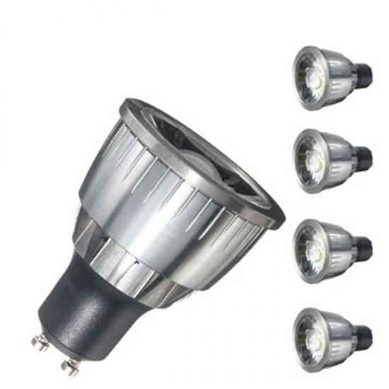 Dimmable GU10 5W 550Lm LED Pure White Warm White Plastic&Aluninum Spot Lightting Bulb AC110V AC220V