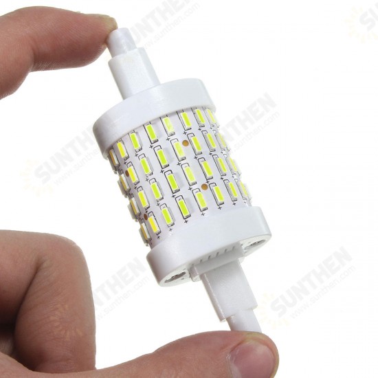 Dimmable R7S 78mm 5W 72 SMD 4014 350Lm Pure White Warm White LED Corn Light Bulb AC85-265V