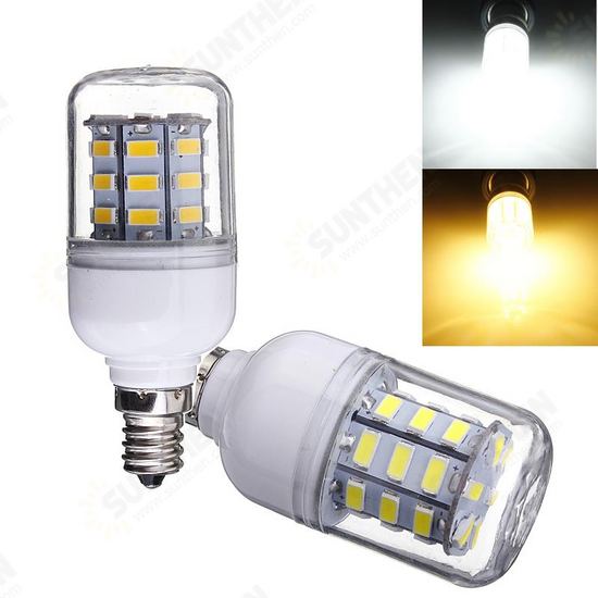 E12 3.5W 5730 SMD 30LED Corn Bulb 360° Pure White Warm White Indoor Lighting AC110V