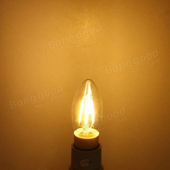 E12 4W 400lm COB Not DimmableWhite/Warm White LED Candle Light Bulb 110V