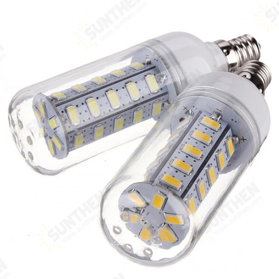 E12 7W 650LM White/Warm White 5730 SMD 36 LED Corn Light Bulb 110V