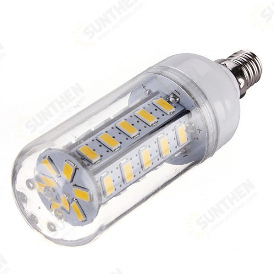 E12 7W 650LM White/Warm White 5730 SMD 36 LED Corn Light Bulb 110V