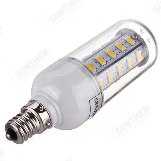 E12 7W 650LM White/Warm White 5730 SMD 36 LED Corn Light Bulb 110V