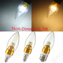 E12/E14/E27 3W Non-Dimmable LED Candle Golden Light Bulb White/Warm White 85-265V E12/E14/E27 3W Non-Dimmable LED Candle Golden Light Bulb White/Warm White 85-265V