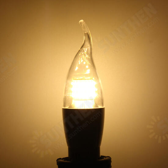 E14 E12 E27 7W 60 SMD 3014 LED White Warm White Glass Candle Lamp Bulb Non-Dimmable AC 85-265V