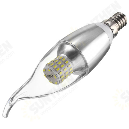 E14 E12 E27 7W 60 SMD 3014 LED White Warm White Glass Candle Lamp Bulb Non-Dimmable AC 85-265V