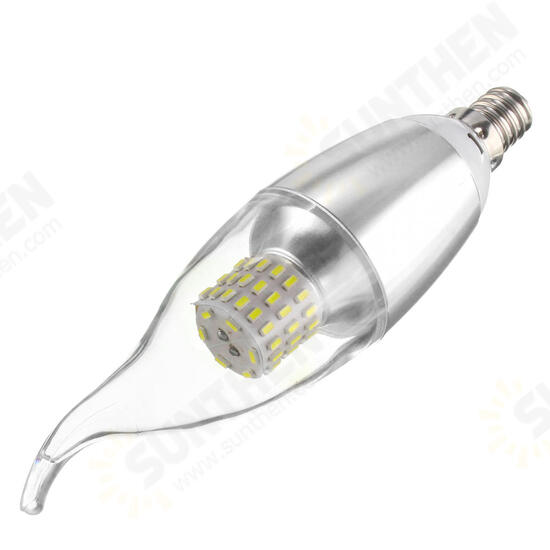 E14 E12 E27 7W 60 SMD 3014 LED White Warm White Glass Candle Lamp Bulb Non-Dimmable AC 85-265V