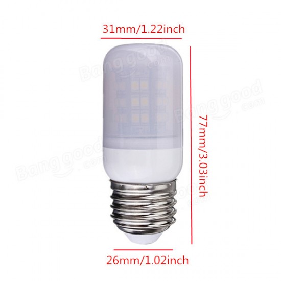 E26 3.5W 48 SMD 3528 AC 220V LED Corn Light Bulbs With Frosted Cover