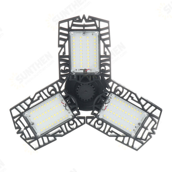 E26 60W 120LED Garage Light Bulb Foldable Fan Industrial Workshop Ceiling Lamp 85-265V