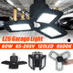 E26 60W 120LED Garage Light Bulb Foldable Fan Industrial Workshop Ceiling Lamp 85-265V