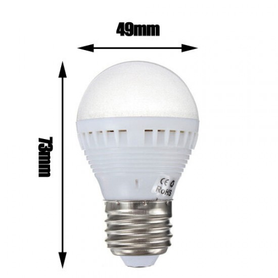 E26 6W Pure White Medium Base 24 SMD 5050 LED Energy Saving Bulb 110V