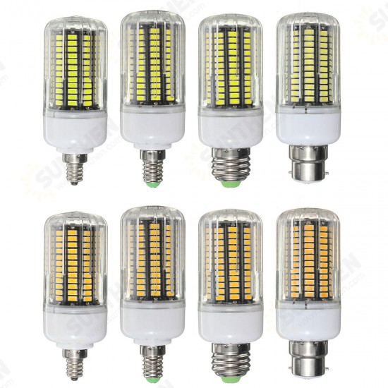 E27 E12 E14 B22 12W 140 SMD 5730 Fireproof Shade LED Warm White White Cover Corn Bulb AC220V