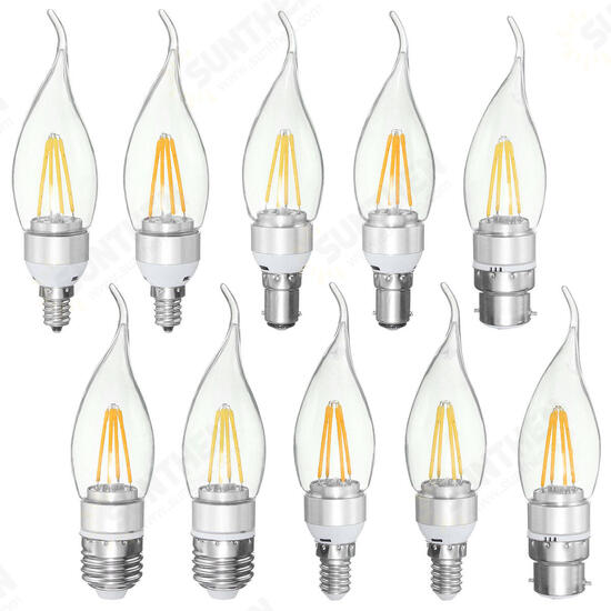 E27 E14 E12 B22 B15 3.5W 4LEDS Pull Tail Edison Pure White Warm White Light Lamp Bulb AC220V