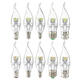 E27 E14 E12 B22 B15 6W 25 SMD 2835 LED Pure White Warm White Filament Light Lamp Bulb AC85-265V