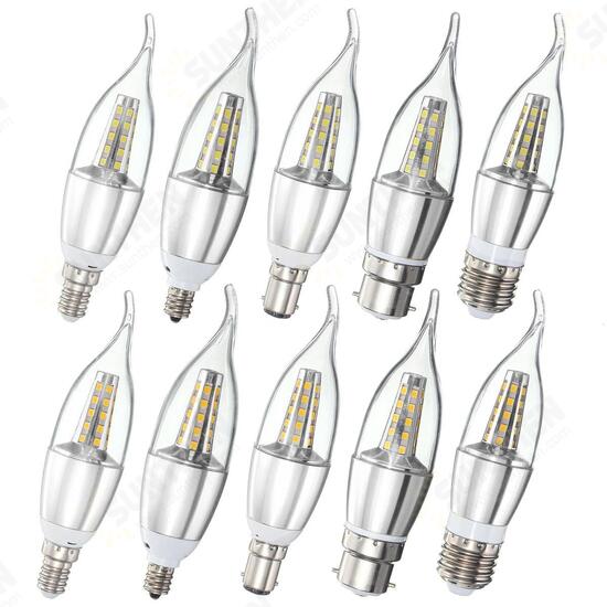 E27 E14 E12 B22 B15 6W 35 SMD 2835 LED Warm White White Candle Light Lamp Bulb AC85-265V