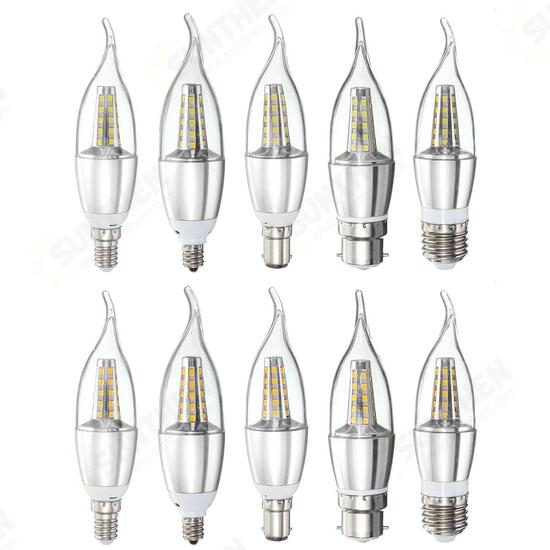 E27 E14 E12 B22 B15 6W 35 SMD 2835 LED Warm White White Candle Light Lamp Bulb AC85-265V