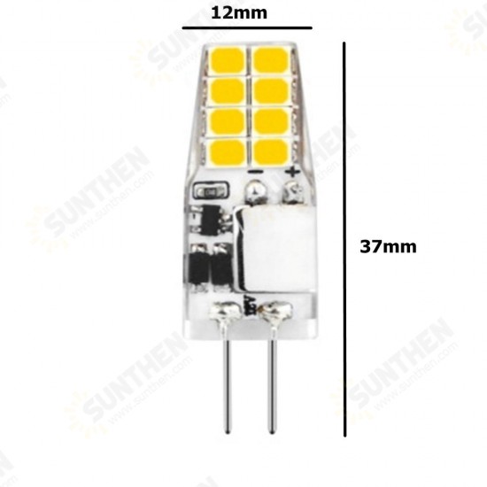 G4 3W AC/DC12V SMD 2835 No Strobe Silica gel 16 LED Light Bulb for Indoor Chandelier Lamp