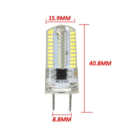 G8 Dimmable LED Bulb 3W SMD 3014 80 Pure White/Warm White Silicone Light Lamp AC 110V/220V