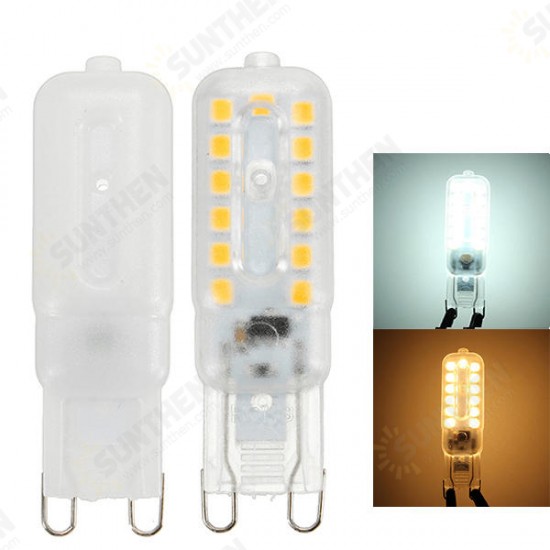 G9 2.5W SMD 5050 Transparent Milky Pure White Warm White LED Light Bulb AC220V