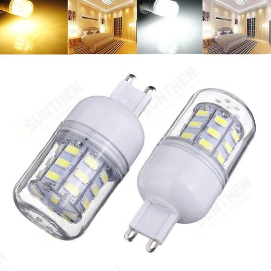 G9 3.5W 420LM AC 220V 30 SMD 5730 LED Corn Light Bulbs Clear Cover