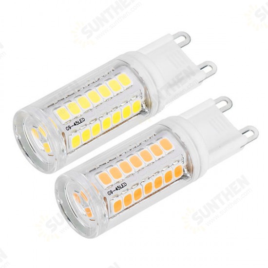 G9 3W SMD2835 300-350LM 45LEDs Warm White Pure White Light Bulb AC110-130V/AC220-240V