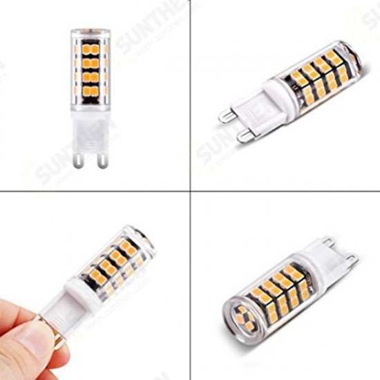 G9 3W SMD2835 52LEDs Warm White Pure White Light Bulb No Flicker AC100-265V