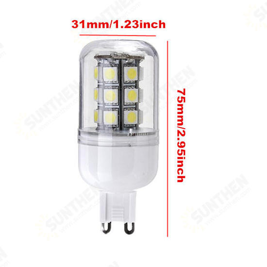 G9 3W White/Warm White 350LM 27 SMD 5050 LED Corn Light Bulb 12V