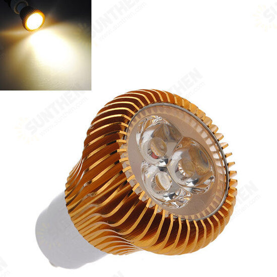 GU10 6W 3 LED Warm White LED Spot Light Bulb AC 110-240V