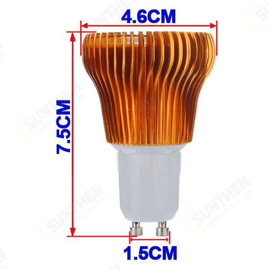 GU10 6W 3 LED Warm White LED Spot Light Bulb AC 110-240V