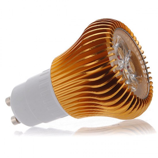 GU10 6W 3 LED Warm White LED Spot Light Bulb AC 110-240V