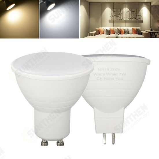 GU10 MR16 7W SMD2835 474LM Pure White Warm White LED Corn Spotlight Bulb for Home AC220V