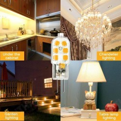 10 Pack LED Bulb G4 3W Energy Saving 25W Equivalent Halogen/Incandescent Lamp G4 LED 360° Beam Angle AC/DC 12V 250LM Warm White 3000K 10 Pack LED Bulb G4 3W Energy Saving 25W Equivalent Halogen/Incandescent Lamp G4 LED 360° Beam Angle AC/DC 12V 250LM Warm White 3000K