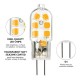 10 Pack LED Bulb G4 3W Energy Saving 25W Equivalent Halogen/Incandescent Lamp G4 LED 360° Beam Angle AC/DC 12V 250LM Warm White 3000K