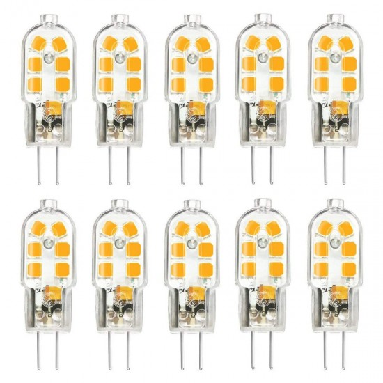 10 Pack LED Bulb G4 3W Energy Saving 25W Equivalent Halogen/Incandescent Lamp G4 LED 360° Beam Angle AC/DC 12V 250LM Warm White 3000K