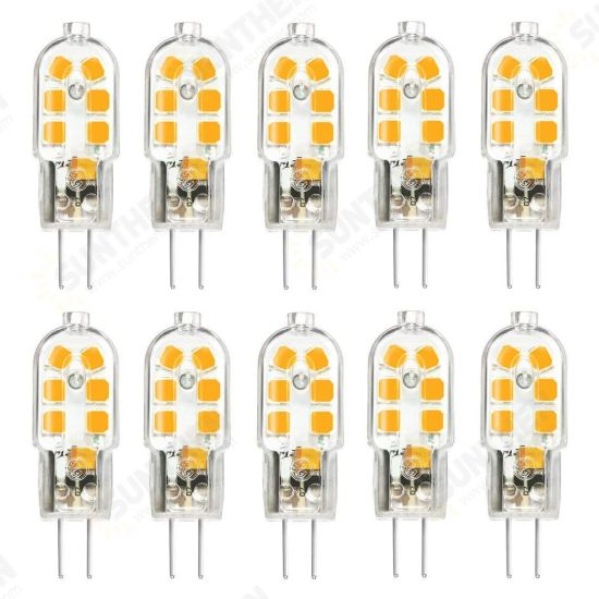 10 Pack LED Bulb G4 3W Energy Saving 25W Equivalent Halogen/Incandescent Lamp G4 LED 360° Beam Angle AC/DC 12V 250LM Warm White 3000K