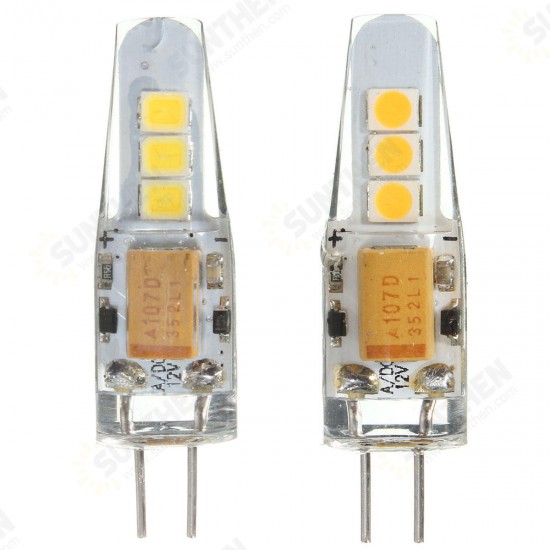 Mini G4 LED Corn Bulb 2W 6 SMD 2835 Silicone Crystal Lamp Light DC12V