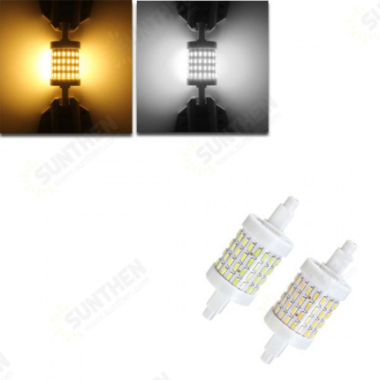 R7S 5W 72 SMD 4014 78mm LED Warm White White Corn Light Lamp Bulb AC85-265V