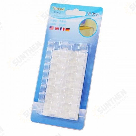 20pcs Stick on Table Wall Stick Clip Wire Management Wire Tidy Wire Cable Organizer Clip