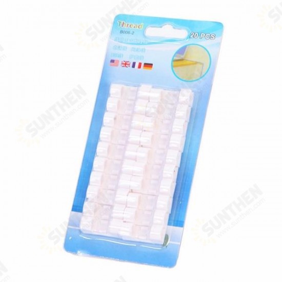 20pcs Stick on Table Wall Stick Clip Wire Management Wire Tidy Wire Cable Organizer Clip