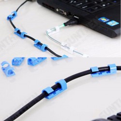 20pcs Stick on Table Wall Stick Clip Wire Management Wire Tidy Wire Cable Organizer Clip
