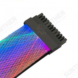 24PIN Male to Female Computer Case Power Adapter Extension Cable Double Head Lamp Voice-Activated Synchronous Light-Emitting Cable 24PIN Male to Female Computer Case Power Adapter Extension Cable Double Head Lamp Voice-Activated Synchronous Light-Emitting Cable