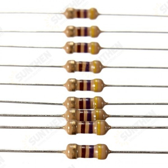 50 Pcs 470 Ohm 1/4W 0.25W 5% Carbon Film Resistors