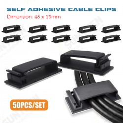 50Pcs Cable Clips Self-Adhesive Cord Management Wire Holder Organizer Clamp for Computer 50Pcs Cable Clips Self-Adhesive Cord Management Wire Holder Organizer Clamp for Computer