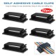 50Pcs Cable Clips Self-Adhesive Cord Management Wire Holder Organizer Clamp for Computer