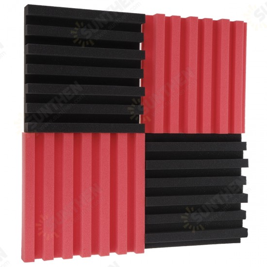 6Pcs Acoustic Wall Panel Tiles Studio Sound Proofing Insulation Foam Pads