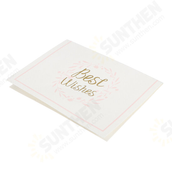 Creative Gilding Greeting Card for Birthday Thanksgiving Day Party Wedding Baking Best Wishes Card